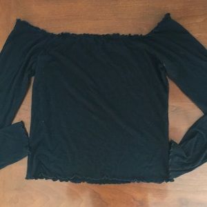 Pacsun Me to We long Sleeve Boatneck Ribbed top